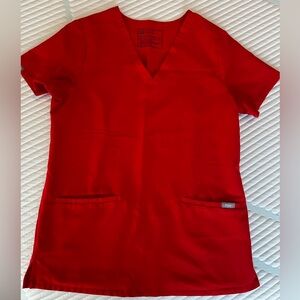 FIGS Pop Red scrub top